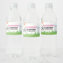 Rótulo De Garrafa De Vinho Water Bottle Label Futbol Soccer Birthday party