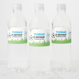 Rótulo De Garrafa De Vinho Water Bottle Label Futbol Soccer Birthday party