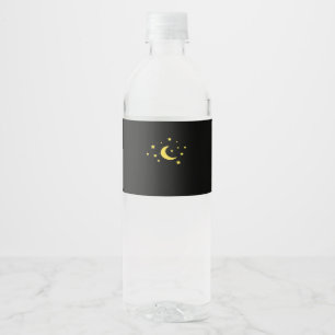 Rótulo De Garrafa De Vinho Whimsigoth Night Sky Sun Moon Witchy