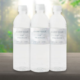 Rótulo De Garrafa De Vinho Winter Wonderland Snow Wedding