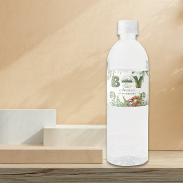 Rótulo De Garrafa De Vinho Woodland Mushroom & Fern Baby Shower