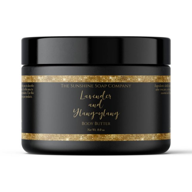 Rótulo de Jar de Cosméticos Cosméticos Dourados à  (Criador carregado)