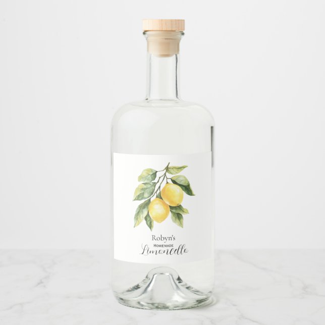 Rótulo de Limoncello Caseiro (Frente)