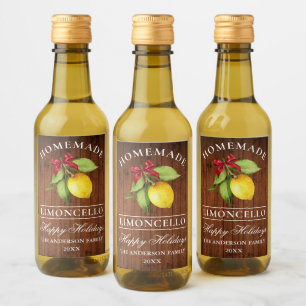 Rótulo de Mini Frasco de Feriado de Madeira Limonc