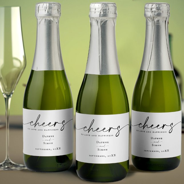 Rótulo de Mini Vinho Espumante ELLE - Script minim (Criador carregado)