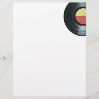 Rótulo de Música em Vinil Preto 2 Papel Timbrado