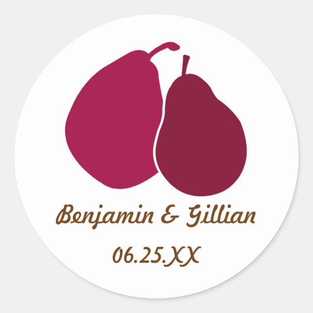 Rótulo de nome de etiqueta do vinho de pera tinto (Frente)