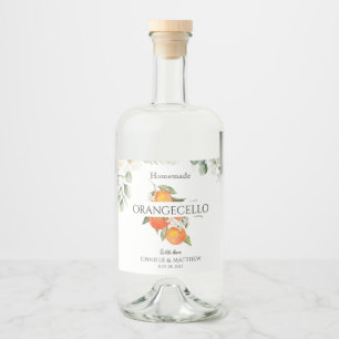 Rótulo de Orangecello Laranja Favor de Casamento