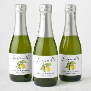 Rótulo de Pequena Garrafa Limoncello Limon, Script