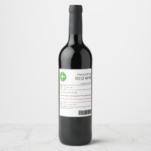 Rótulo de Prescrição de Vinho Vermelho