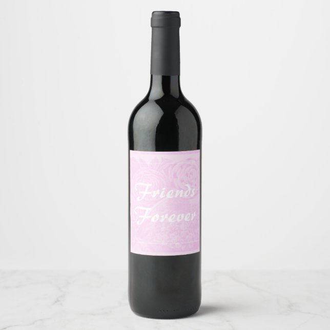 Rótulo de Presente de Garrafa de Vinho Amigos Para (Frente)