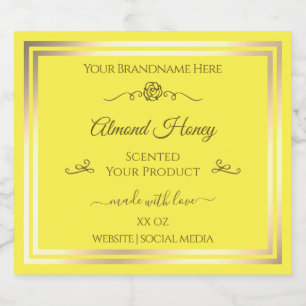 Rótulo de Produto Amarelo-Brilhante Frame do Shimm