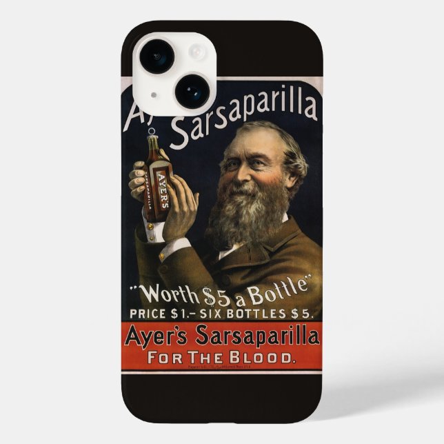 Rótulo de Produto Antigo, Bebida Sarsaparilla da A (Verso)