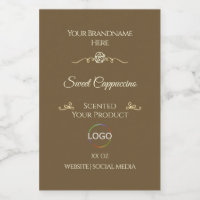 Rótulo de produto Castanho de Avelã Quadro Dourado