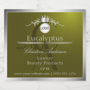 Rótulo de Produto de Azeitona com Logotipo e Monog