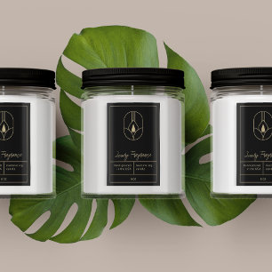 Rótulo de Produto de Vela Moderna