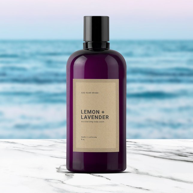 Rótulo de Produto Kraft de Borda Russa Mínima (Criador carregado)