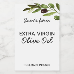 Rótulo de Produto Moderno do Azeite Virgem Extra