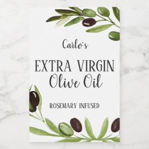 Rótulo de Produto Moderno do Azeite Virgem Extra