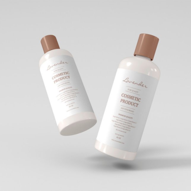 Rótulo de produto para ingredientes bege simples (Criador carregado)