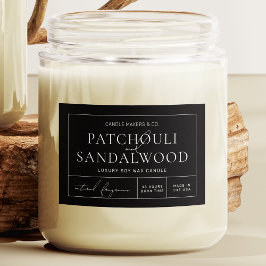 Rótulo de Produto Retângulo Preto Minimalista Simp