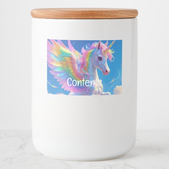 Rótulo de Rótulo Rainbow Winged (Frente)