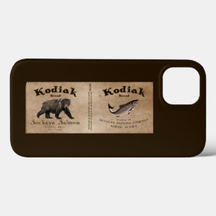 Rótulo de Salmão Vintage Kodiak