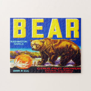 Rótulo de Taxa de Fruta Vintage 6 Quebra-cabeça de