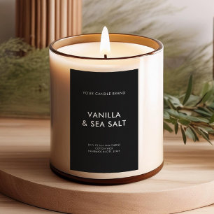 Rótulo de Vela Preta Mínima Moderna e Simples