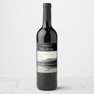 Rótulo De Vinho Branco Da Montanha