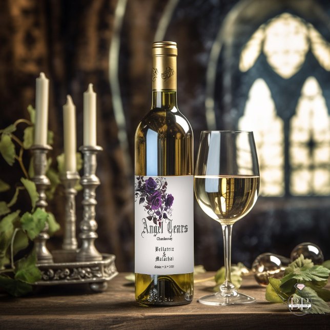 Rótulo de Vinho Branco Violeta Âmbar Goth Profundo (Criador carregado)