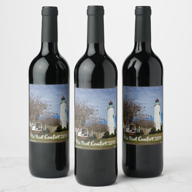 Rótulo de vinho com farol de conforto de ponto ant (Garrafas)