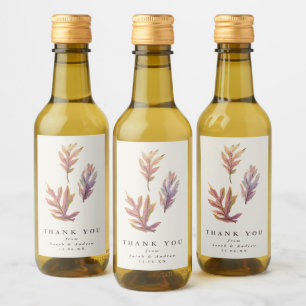 Rótulo de vinho de agradecimento de casamento de f
