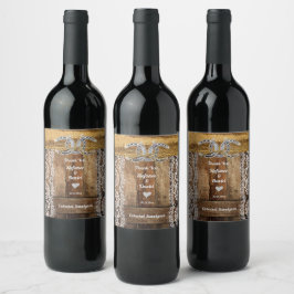 Rótulo de Vinho de Bebida de Casamento Russo