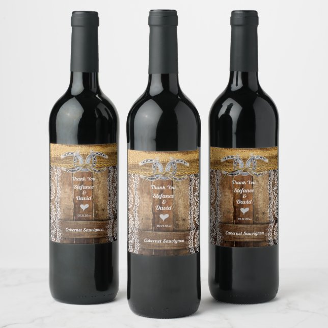 Rótulo de Vinho de Bebida de Casamento Russo (Garrafas)