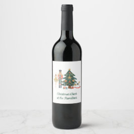 Rótulo de Vinho de Biscoito Personalizado de Natal
