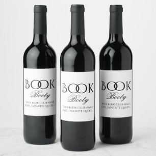 Rótulo de Vinho de Bootagem de Livro Personalizado