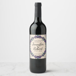Rótulo de Vinho de Casamento de Verniz de Uva