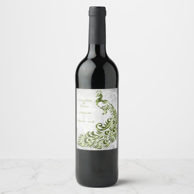 Rótulo de Vinho de Casinha Pêssego Verde (Frente)
