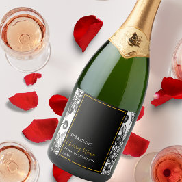 Rótulo de Vinho de Cereja Espumante de Fruta Elega