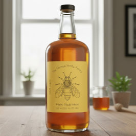 Rótulo de Vinho de Mel Compilado em Casa Personali