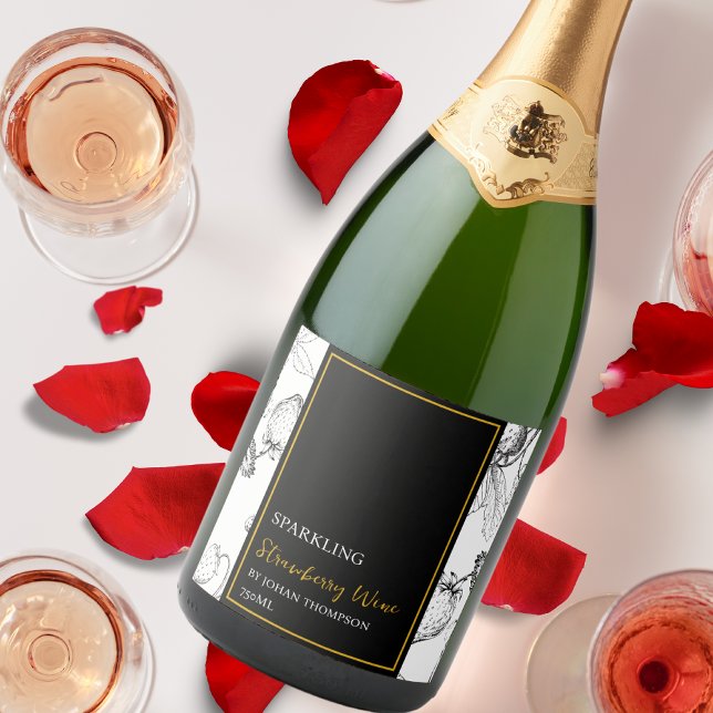 Rótulo de Vinho de Morango de Aromas de Fruta Eleg (Criador carregado)