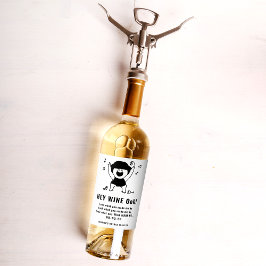 Rótulo de Vinho de Mulher Negra Divertida e na Mod