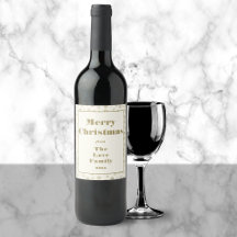 Rótulo de Vinho de Natal para Empresas de Creme Mo