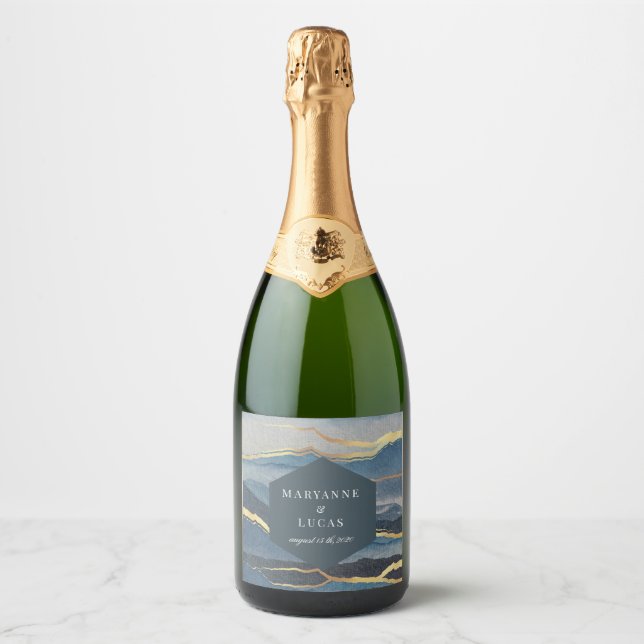 rótulo de vinho de ouro de água (Frente)