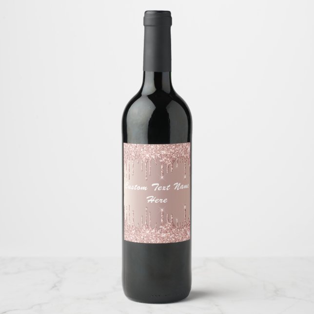 Rótulo de Vinho de Texto Personalizado com Lâmpada (Frente)