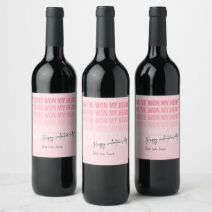 Rótulo de Vinho Dia de os namorados Personalizado,