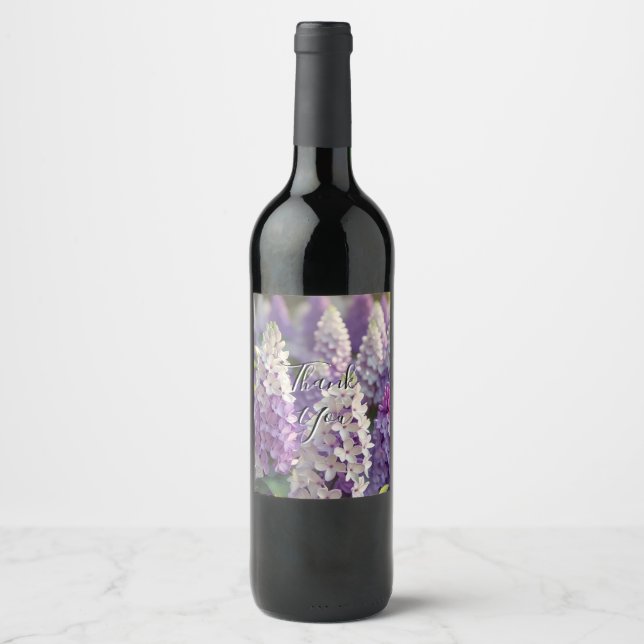 Rótulo De Vinho Do Casamento Roxo (Frente)