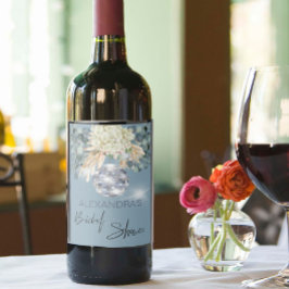 Rótulo de Vinho do Chá de panela de Disco Azul