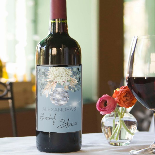 Rótulo de Vinho do Chá de panela de Disco Azul (Criador carregado)